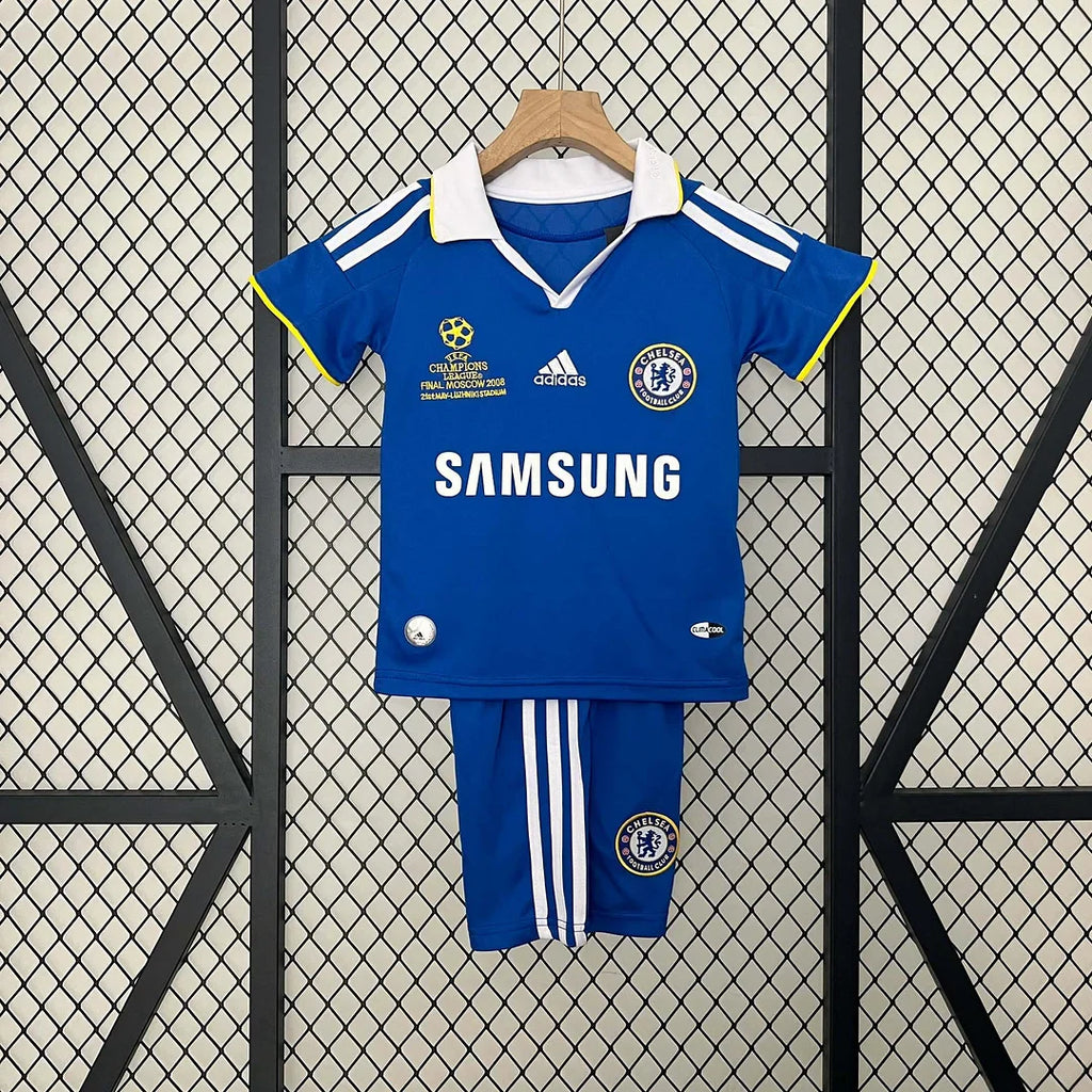 2008-2009 Retro Chelsea Champions League Final Home Kit Kids Size