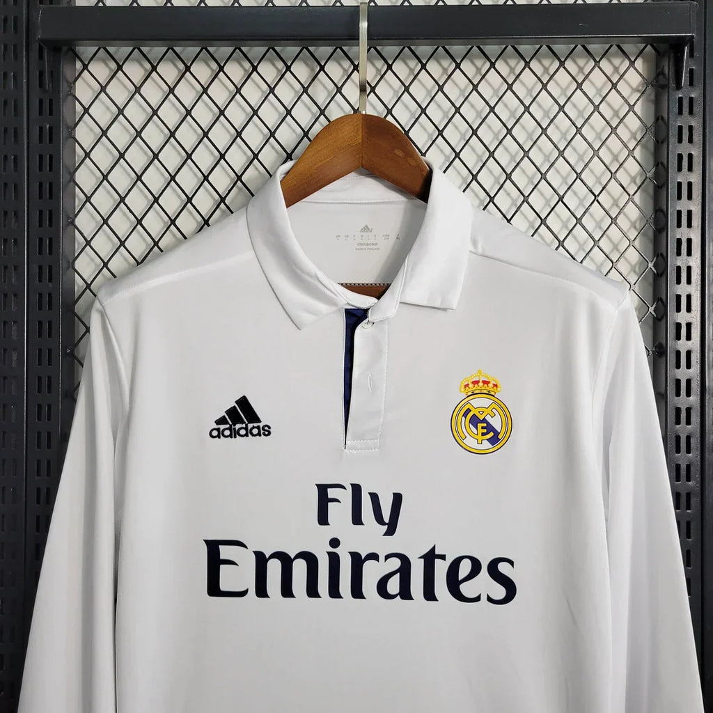2016/2017 Retro Real Madrid Home Jersey Long Sleeve