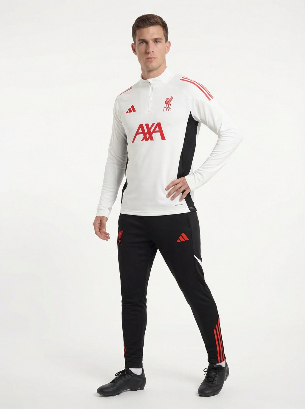 2025/2026 LIVERPOOL WHITE AND BLACK X RED TRACKSUIT
