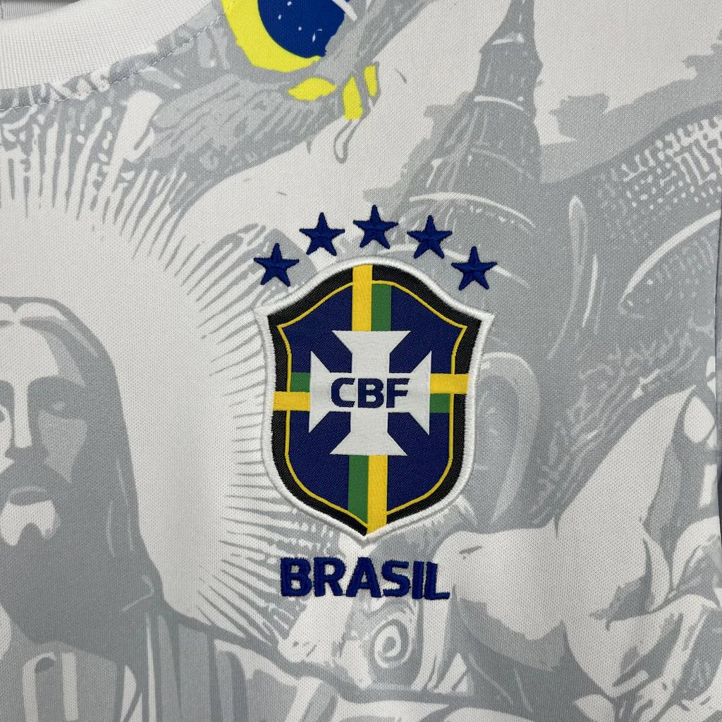 Brazil "Jesus" White Limited Jersey
