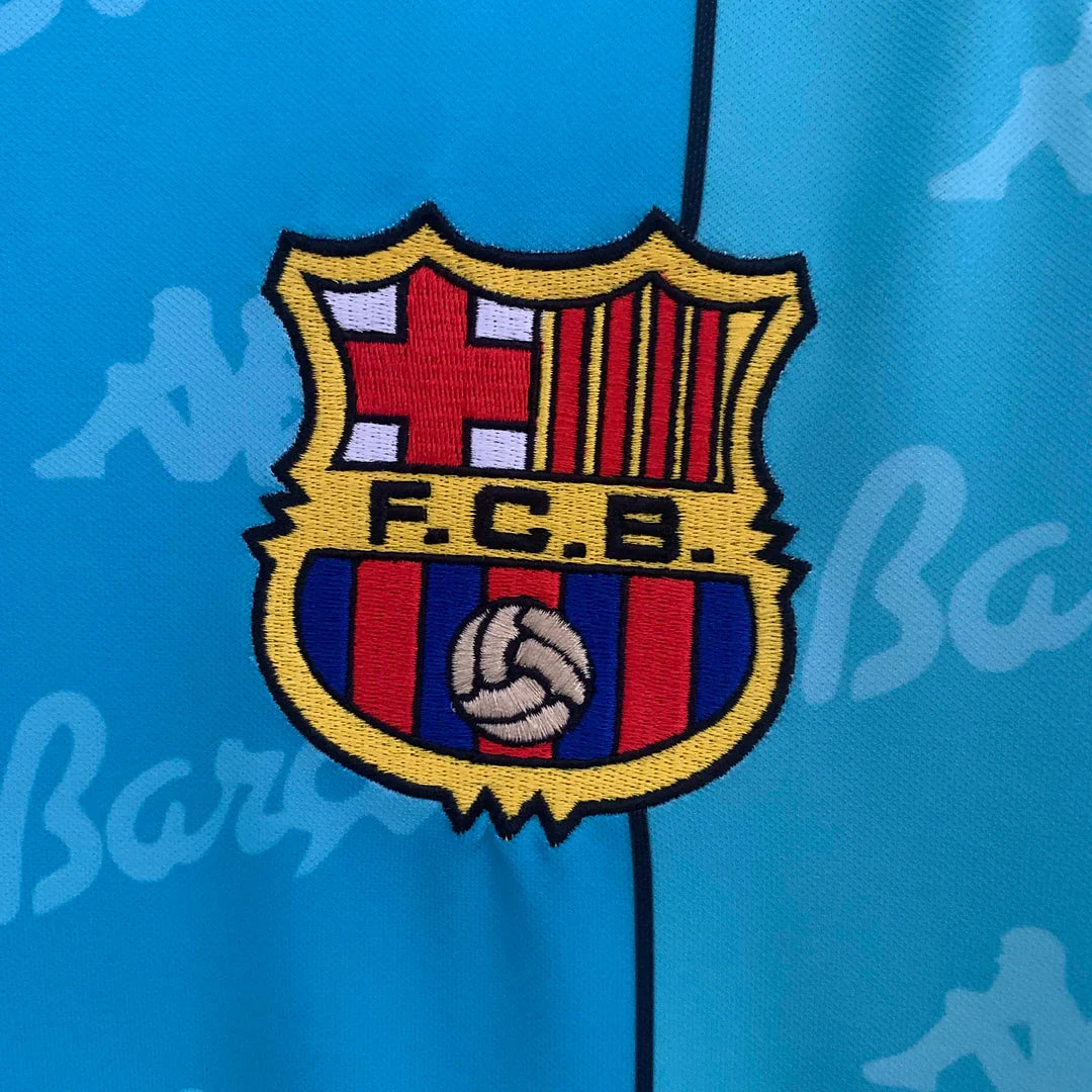 1995-1997 Retro Barcelona Away Jersey Long Sleeve