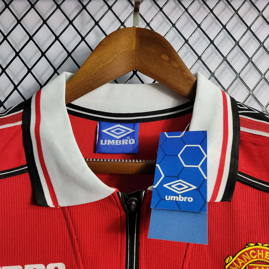 1998/1999 Retro Manchester United Home Jersey Long Sleeve