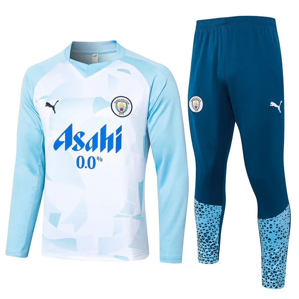 Manchester City White and Blue Tracksuit