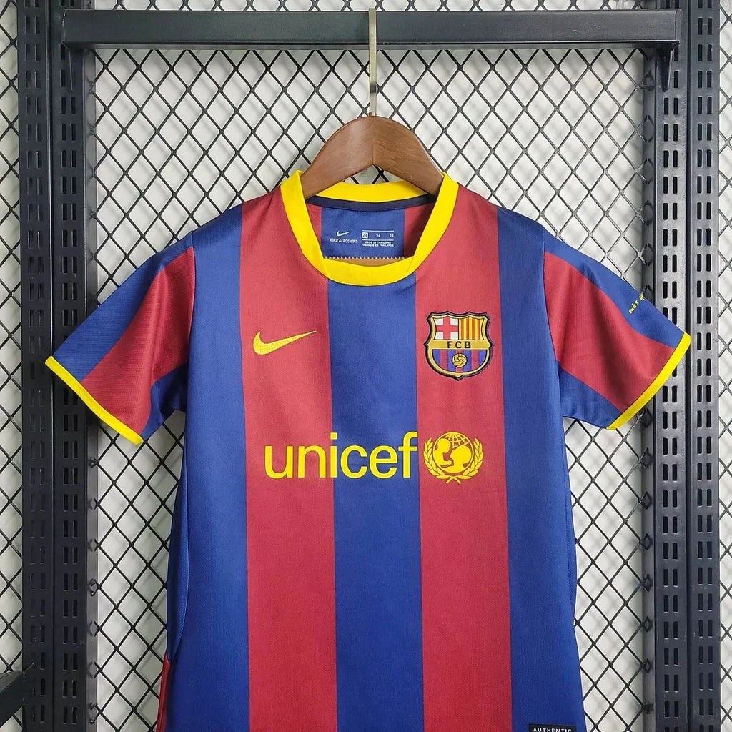 2010/2011 Retro Barcelona Home Kids Size