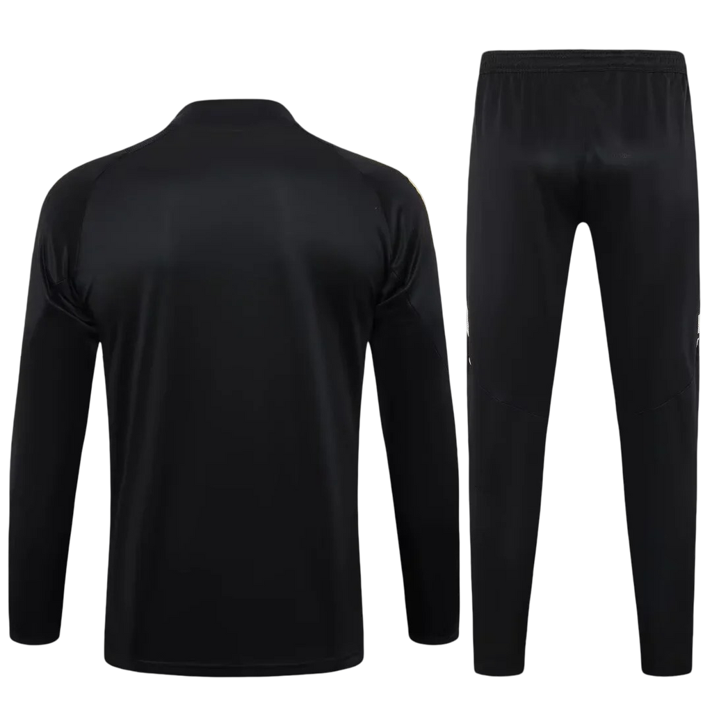 Real Madrid Black and Gold Tracksuit