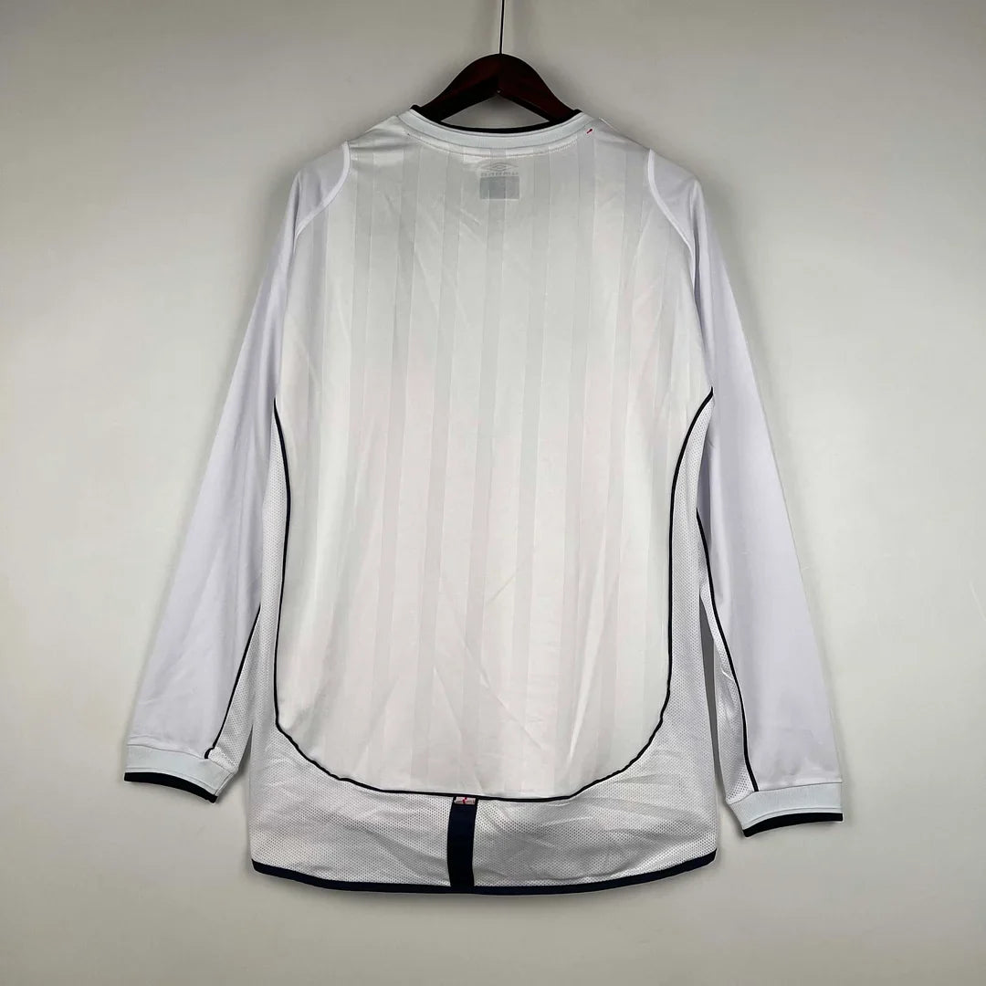 2002 Retro England Home Jersey Long Sleeve