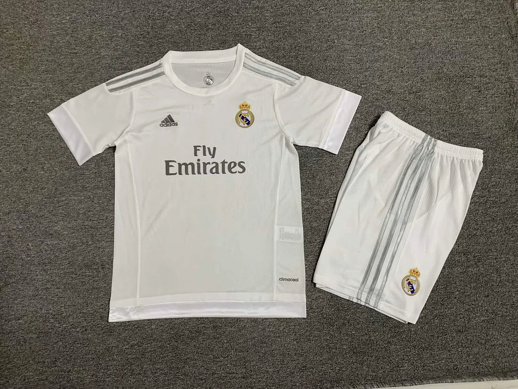 2015/2016 Retro Real Madrid Home Jersey Kids Size