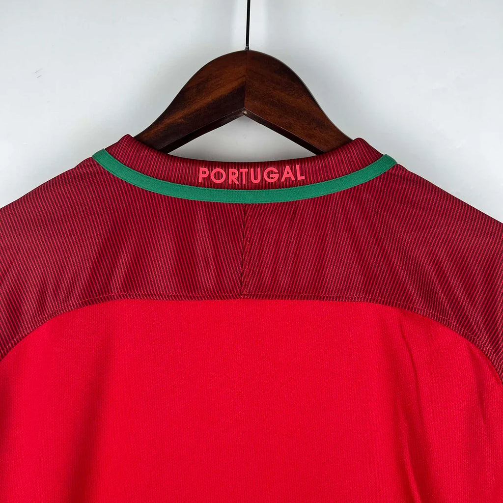 2016 Retro Portugal Home Jersey Long Sleeve