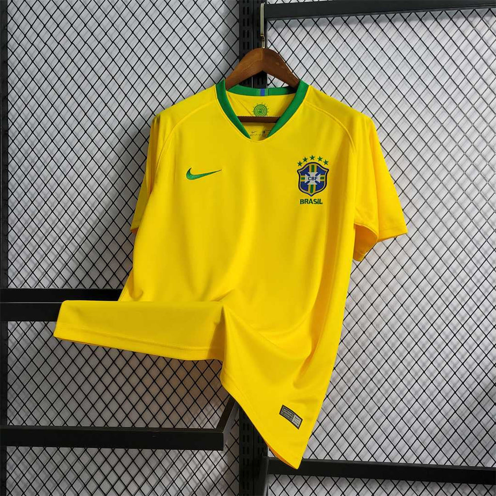 2018 Retro Brazil Home Jersey