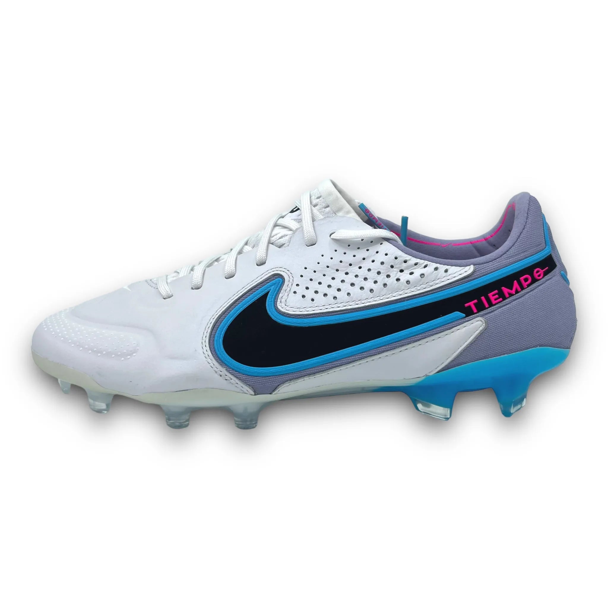 TIEMPO LEGEND 9 FG FOOTBALL BOOTS WHITE BLUE